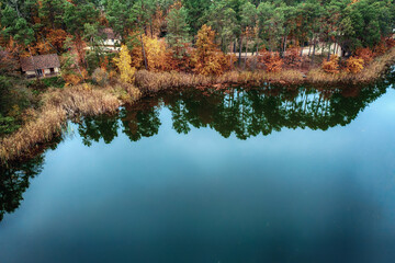 Aerial view of river