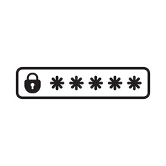 Password protection icon, password vector icon.