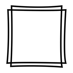 Doodle frames square borders sketch lines hand