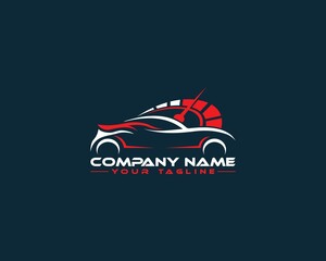 Car Premium Concept Logo Design. Creative and Modern Car Premium Concept Vector Illustration.