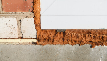 Construction foam. Foam of a stroiteln at a window. Dry foam at a window