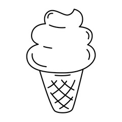 Line ice cream icon.