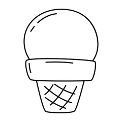 Fototapeta na wymiar Line ice cream icon.