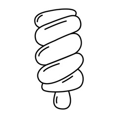 Line ice cream icon.