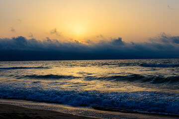 Fototapeta premium Beautiful sunrise over the Black sea in Bulgaria
