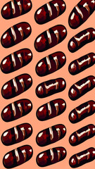 Vector illustration of a sausage. sausage isolated on soft color background. sausage vector or illustration art.