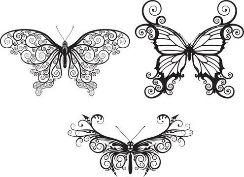 Abstract butterflies
