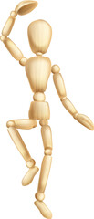Wooden man dancing