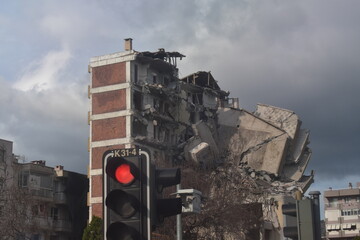 demolished building
