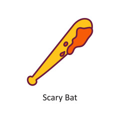 Scary Bat vector filled outline Icon Design illustration. Halloween Symbol on White background EPS 10 File