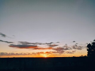 sunset over the river