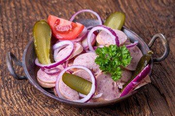 bavarian sausage salad - 527430759