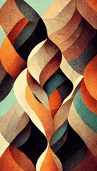 Abstract Neo Memphis style background with grainy texture. Trendy contemporary art. 3D illustration.