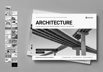 Landscape Architecture Agency Portfolio in Black and White