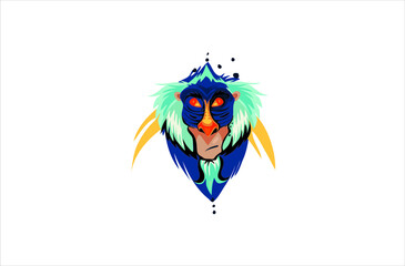 Monkey mascot vector illustration 