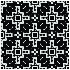 Obraz premium Design seamless monochrome geometric pattern. Abstract background. Vector art.Perfect for site backdrop, wrapping paper, wallpaper, textile and surface design. 