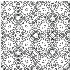 Vector pattern with symmetrical elements . Repeating geometric tiles from striped elements.Monochrome texture.Black and 
white pattern for wallpapers and backgrounds.line art.