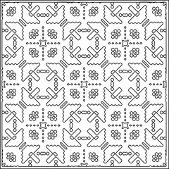 Vector pattern with symmetrical elements . Repeating geometric tiles from striped elements.Monochrome texture.Black and 
white pattern for wallpapers and backgrounds.line art.