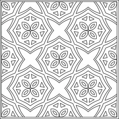 Vector pattern with symmetrical elements . Repeating geometric tiles from striped elements.Monochrome texture.Black and 
white pattern for wallpapers and backgrounds.line art.