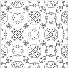 Vector pattern with symmetrical elements . Repeating geometric tiles from striped elements.Monochrome texture.Black and 
white pattern for wallpapers and backgrounds.line art.