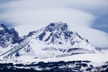 Three Sisters in the Cascade Mountain Range, Oregon