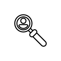 Human resources line icon isolated on white background