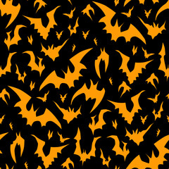 Fototapeta na wymiar Halloween celebration seamless pattern