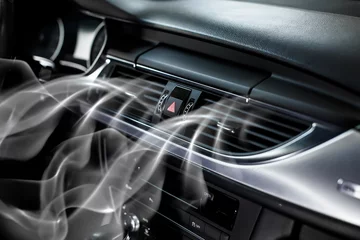 Air ventilation grille, fresh air is coming out.