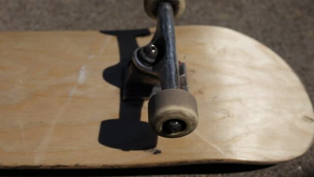 Skateboard Wheels Rolling Mid Afternoon Sunlight Outdoor Lighting