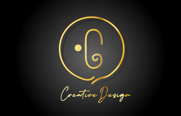 G gold yellow alphabet letter logo icon design with luxury vintage style. Golden creative template for company and business