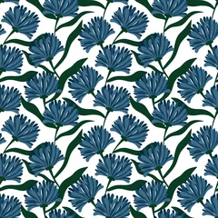 Fototapete Rund Floral seamless flower pattern for fabrics and packaging and wrapping and kids accessories and notebooks © Tetiana
