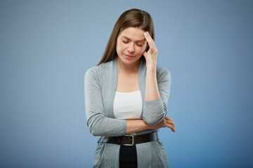 Smiling woman isolated portrait