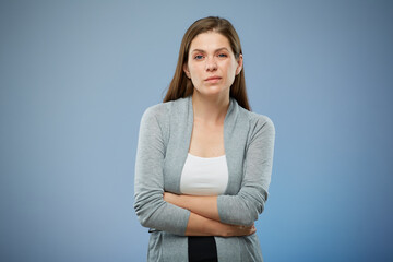 Smiling woman isolated portrait