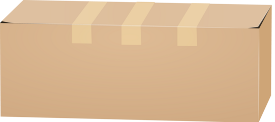 Cardboard box packing isolated icon