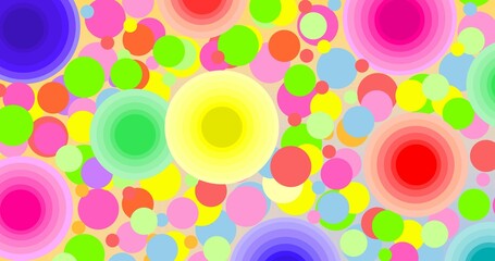 2 dimensional background with colorful bubble theme
