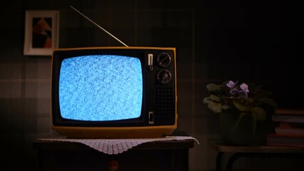 Retro living room with vintage TV