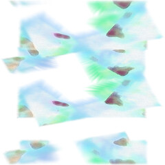 Isolated transparent abstract glitch art shape element.