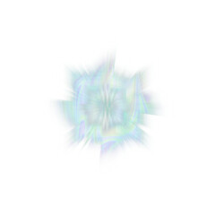 Isolated transparent abstract glitch art shape element.