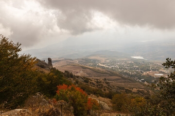 Slopes from the top of the Demerdzhi mountain range overlooking the valleys