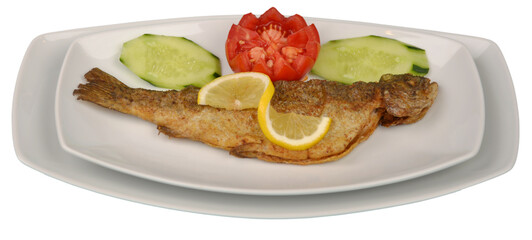 Alabalık Trout Fish With cucumber lemon tomato
