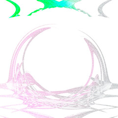 Isolated  transparent abstract swirl shape element.