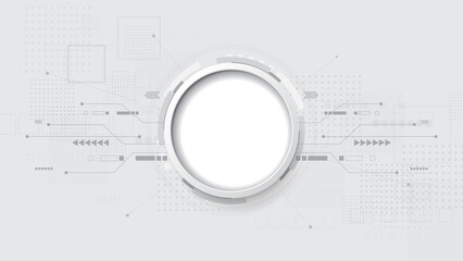Grey white Abstract technology background, Hi tech digital connect, communication, high technology concept, science, technology background
