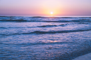 Obraz premium Sea sunset on beach
