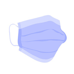 Medical mask on white background