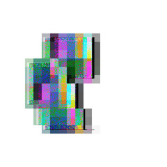 Isolated transparent abstract glitch art  element. - obrazy, fototapety, plakaty