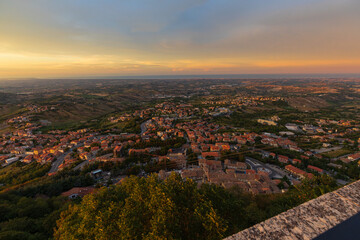 Obraz premium Wonderful panorama with views of the Adriatic Sea and rimini