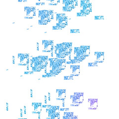 Isolated transparent abstract glitch art texture element.