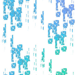 Isolated transparent abstract glitch art texture element.