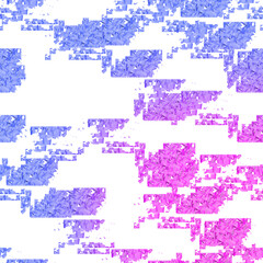 Isolated transparent abstract glitch art texture element.