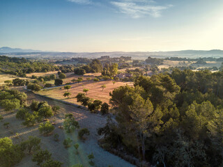 Drone shot of landscape